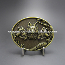 Retail Distribute Antique Bronze Plated Western Wolves Oval Belt Buckle BUCKLE-WT012AB Free Shipping 2024 - buy cheap