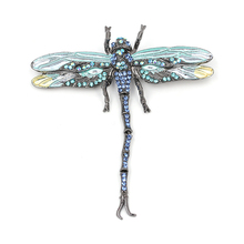 2017 Fashion Jewelry For Women Animal & Insect Crystal Brooch  Accessories Vintage Crystal Dragonfly Brooches Wholesale O2202-1 2024 - buy cheap