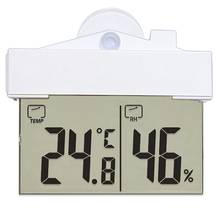 Digital Transparent Home Window Display Thermometer Hygrometer Indoor Outdoor Temperature Indoor Humidity Meter Station With S 2024 - buy cheap