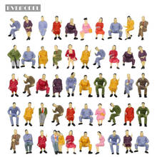 P4302 50pcs O Scale All Seated Sitting Figures 1:50 Scale Seated Model Railway People Scenery Miniature 2024 - buy cheap