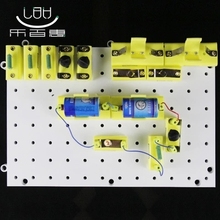 Physical electrical instrument box Circuitry experimental board light bulb holder no battery free shipping 2024 - buy cheap