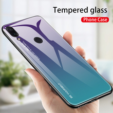 For Xiaomi Redmi Note 7 Pro Case Hard Tempered Glass Fashion Gradient Protect Back Cover case For xiaomi redmi note 7pro shell 2024 - buy cheap