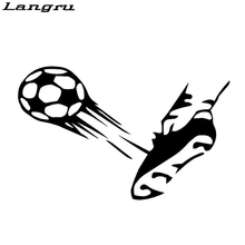 Langru adesivo vinil esportivo, criativo estilo de bola chute sapato de futebol jdm 2024 - compre barato
