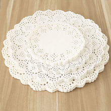 100pcs 9.5inch 10.5inch Round Paper Doilies White Cake Lace Doilies Paper Mat Wedding and Party Decoration 2024 - buy cheap