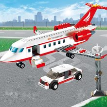 334PCS Small Blocks City Airplane Model Assembly Toy Building Blocks DIY Brick Educational Gift Toys For Children 2024 - buy cheap