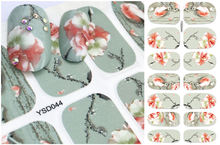 WUF наклейки для ногтей, Фэнтези Красочный Дизайн Переводные картинки для воды наборы цветов/перьев для дизайна ногтей, украшения для красоты 2024 - купить недорого