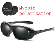 2019 Diopter Finished Myopia Polarized Sunglasses  Unisex fashion  Polarized sunglasses Classic Square men's driving goggles FML 2024 - buy cheap