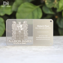 Hollow out  cut out stainless steel business card metal card design metal business card custom 2024 - buy cheap