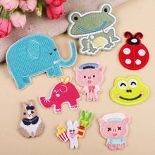 New arrival 10 pcs Animal Embroidered patches iron on Jeans coat tshirt bag shoe hat decor repair Motif emblem accessory diy 2024 - buy cheap