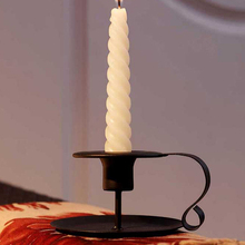 Candelero de hierro negro con soporte para velas decoración Vintage para el hogar 2024 - compra barato