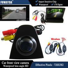 FUWAYDA wireless CCD HD night vision car rear view camera front view front 4.3" foldable monitor  For Honda Accord CRV Odyssey 2024 - buy cheap