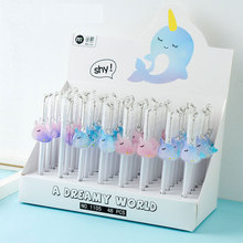 48pcs/1lot Gel Pen Kawaii Whale pendant School Office Supply Student Stationery Kids Gift Automatic Pencil 0.5mm 2024 - buy cheap