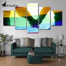 ArtSailing 5 Piece painting LGBT Gay Love Wall Art Print Gays Hand in Hand Pictures Room Decoration For Living Room HD Prints 2024 - buy cheap