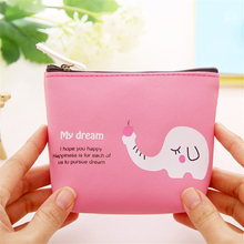 Cute Kawaii PU leather Pencil Bag Cartoon Animal Purse Wallets Bag Change Pouch Female Portable Holder Coin Purse 2024 - buy cheap