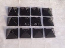 12pçs 40mm * 40mm pirâmide de cristal de quartzo de obsidiana natural que cura 2024 - compre barato