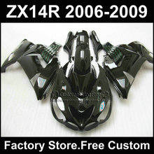 ABS пластик впрыска обтекателя комплект для Kawasaki 2006 2007ZX 14R 2008 2009 Ninja ZX14R 06-09 полностью черные детали обтекателя на мотоцикл 2024 - купить недорого