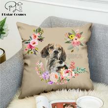 Pet dog flower puppy скандинавский короткий плюшевый наволочка из полиэстера декоративная наволочка квадратного стиля-8 2024 - купить недорого