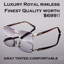 CLARA VIDA NEW DIAMOND SHAPED LENSES RIMLESS HIGH QUALITY LUXURY DESIGNER READING GLASSES +1 +1.5 +2 +2.5 +3 +3.5 +4 2024 - buy cheap