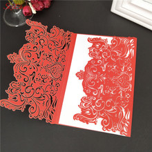10Pcs Delicate Carved Pattern Wedding Invitation Cards With Inner Page Guest Invitation Card Wedding Birthday Party Supplies 5Z 2024 - buy cheap
