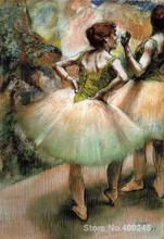 Rosa e verde by edgar degas dancers pintura a óleo de arte de alta qualidade feitos à mão 2024 - compre barato