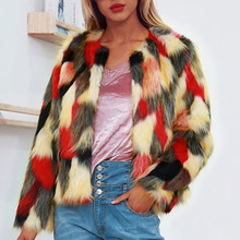 Fashion Winter Warm Fashion Gradient Color Parka Coats Jacket High Quality Luxury Faux Fur Coat For Women Coat Overcoat 10Dec 14 2024 - buy cheap