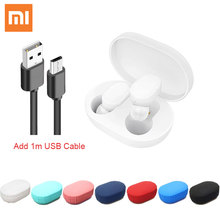 Xiaomi Mijia AirDots TWS Redmi Bluetooth наушники Молодежная версия стерео Бас BT 5,0 беспроводная гарнитура с громкой связью AI Control 2024 - купить недорого