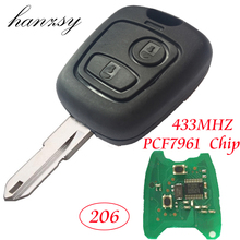 2 Buttons 433MHZ Remote Key For PEUGEOT 206 Complete Car Key DIY with ID46 Chip PCF7961 NE73 Blade 2024 - buy cheap