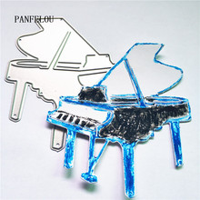 Panfelou piano musical para scrapbooking, artesanato de metal, álbum de papel de páscoa, molde de corte, estêncil 2024 - compre barato