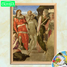 Michelangelo pintura "o entombment" 5d diy pintura diamante quadrado completo bordado strass decoração imagem 2024 - compre barato