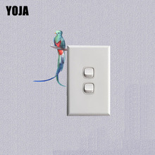 YOJA-pegatinas para interruptor de pared, decoración creativa de pájaros de dibujos animados, calcomanías para sala de estar y dormitorio, 10SS0396 2024 - compra barato