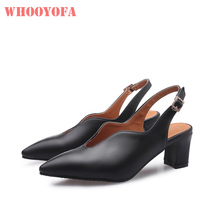 Sandalias elegantes negras para mujer, zapatos de tacón alto, color albaricoque, estilo escolar, talla grande 11 28 43 46, WS129 2024 - compra barato
