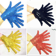 5pc /Lot Kid children girl gloves unisex gloves short student shining dancing performance cosplay glove 3-8 years old girls 2024 - buy cheap