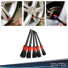 SRXTZM Black Cleaning Seats Detailing Brushes Motorcycle Car Detailing Brushes Portable Auto Detailing Brushes Car Interior 1pcs 2024 - buy cheap