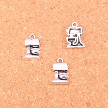 100 Uds. Chapados en plata antigua de abalorios de máquina de café, accesorios de joyería hechos a mano, 16x10mm 2024 - compra barato
