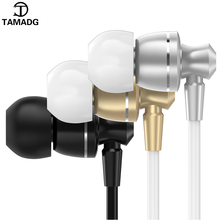 Tamadg New Earphone Heavy Bass Wired Earphone In-Ear Earphones With Mic Comforted Earbud Volume Control for phone xiaomi huawei 2024 - buy cheap