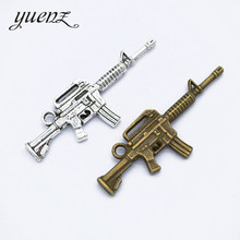 YuenZ-amuletos de pistola de color plata antigua, accesorio para bricolaje, colgante, collar, fabricación de joyas, M59, 2 colores, 6 uds. 2024 - compra barato