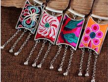 Chinese Miao silver female Necklace retro wind old women embroidered pendant hanging ornaments 2024 - buy cheap