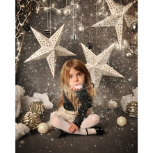 Fondo de vinilo para fotografía de niños, copo de nieve, estrella de Navidad, impreso por ordenador, telones de fondo para estudio fotográfico, F-2213 2024 - compra barato