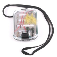 Transparent Small Capacity Plastic Waterproof Fly Box with Fishing Lure 12pcs Fly Fishing Flies 2024 - buy cheap