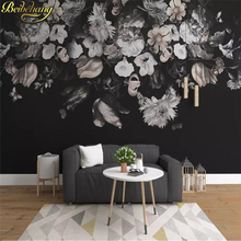Beibehang-Mural de pared personalizado, pintura de papel tapiz europeo pintado con flores florales, sala de estar, sofá, dormitorio, papeles de pared 3D, decoración del hogar 2024 - compra barato