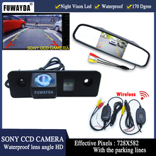 Wirelelss Cor SONY CCD HD Câmera de Visão Traseira Do Carro para SKODA FABIA ROOMSTER OCTAVIA TOUR, com 4.3 Polegada do Monitor Espelho retrovisor 2024 - compre barato