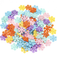CHONGAI 100Pcs Snowflake Acrylic Beads Candy colors For Jewelry Making DIY Jewelry Fittings Hand Making Accessories 2024 - buy cheap