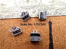 20pcs opened box charm in anquite silver tone 10x11mm 2024 - buy cheap