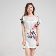 Camisón de seda para mujer, ropa de dormir China Vintage, Sexy, minivestido de rayón, estampado Floral, Kimono, talla única, A150 2024 - compra barato