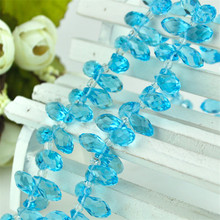 100pcs/lot 6x12mm Lake Blue Teardrop Beads Faceted Crystal Glass Beads For Jewelry Making Fashion Craft Bracelet DIY Beads 2024 - buy cheap
