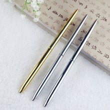 New arrival stainless steel rod rotating metal ballpoint pen commercial ballpoint pen gift stationery 2024 - buy cheap