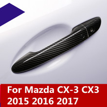 For Mazda CX-3 CX3 2015 2016 2017 Real carbon fiber door handle Car Auto Accessories Door Handle Cover Trim Protector Cover 2024 - buy cheap