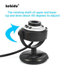 kebidu New arrival Adjustable USB2.0 with 6 LED PC Camera HD Webcam Web Cam Built-in Mic for Computer PC Laptop with CMOS Sensor 2024 - buy cheap
