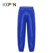 Disfraz de baile de Jazz para niños y niñas, pantalones de baile con lentejuelas brillantes, para actuaciones de escenario, baile callejero 2024 - compra barato