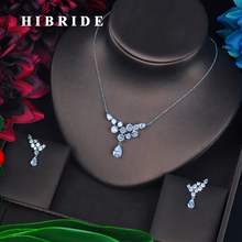 HIBRIDE Luxury AAA Cubic Zircon Small Jewelry Set For Women Bridal Jewelry Set African Wedding  Fashion Accessories N-666 2024 - buy cheap